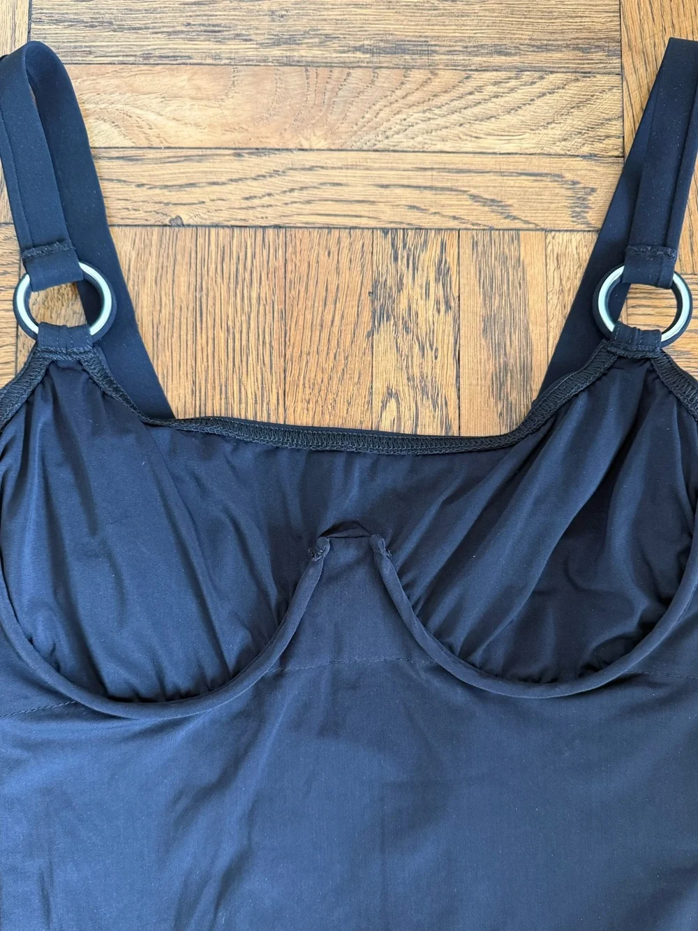 KARLA COLLETTO Round Neck One-Piece Swimsuit in BLACK - Size 10 (US 6) 🖤